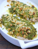 Chicken with Parmesan & Basil Pesto Crust