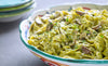 Creamy Basil Pesto Tagliatelle with Leek & Mushroom