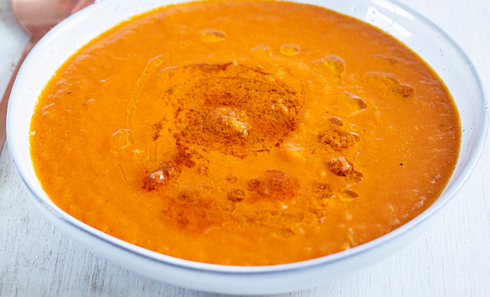 Roasted Red Pepper & 'Nduja Pesto Soup