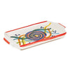 Medium Rectangular Dish 24.5cm by Sol'Art with Blue Spiral