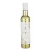 Front of an Organic Olio di Puglia organic olive oil bottle