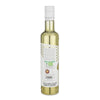 Back of an Organic Olio di Puglia organic olive oil bottle