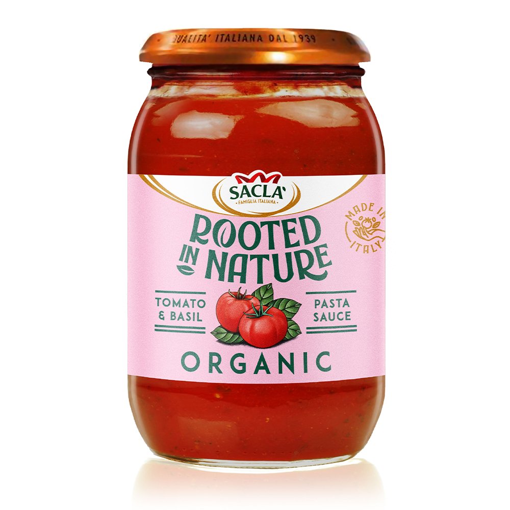 Rooted In Nature Organic Tomato & Basil Pasta Sauce 500g