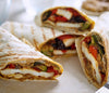 Roasted Vegetable & Halloumi Wrap with Aubergine Pesto
