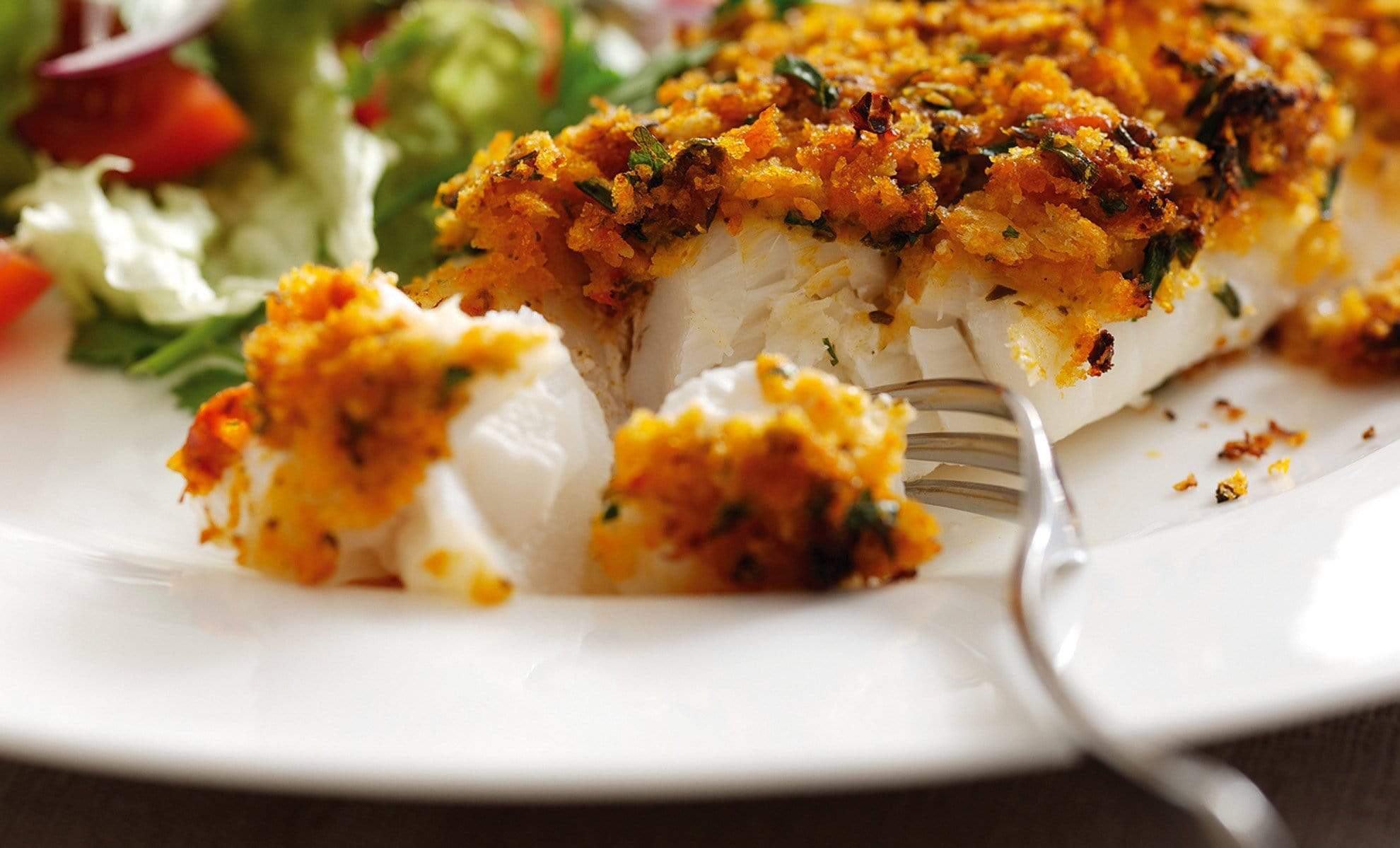 Baked Cod with Sun-Dried Tomato Pesto Crust