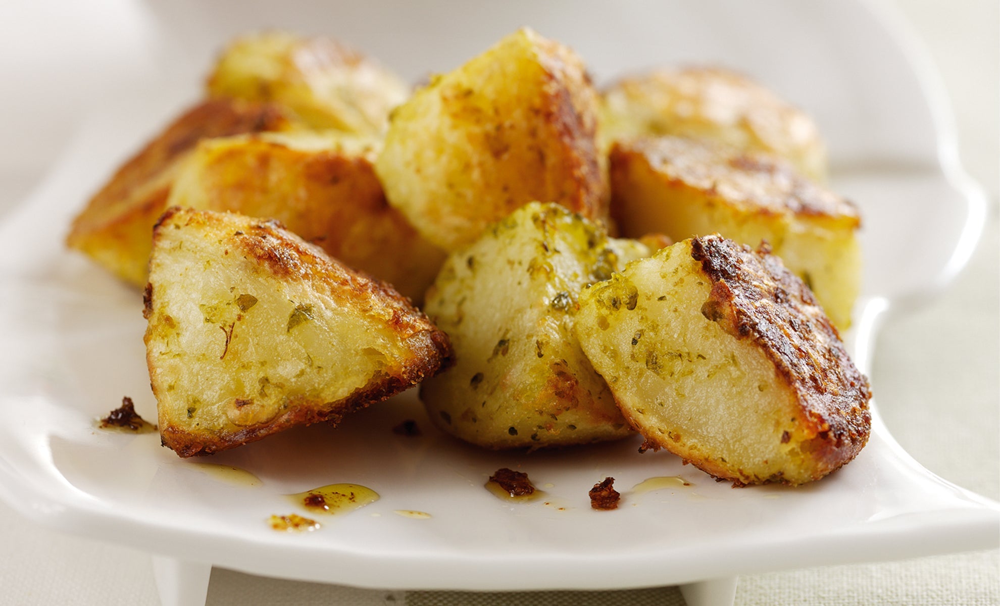 Basil Pesto Roast Potatoes