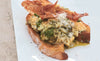 Basil Pesto Scrambled Eggs with Crispy Prosciutto