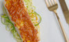 Chilli Pesto Salmon with Lemon Courgetti