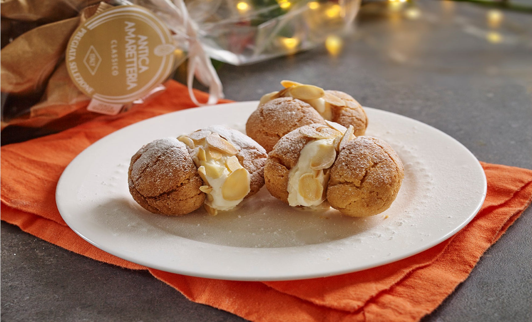 Classic Amaretti Ice Cream Sandwiches