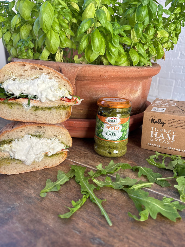 Kelly Bronze Turkey Ham & Basil Pesto Toasted Ciabatta