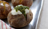 Jacket Potatoes with Basil Pesto Cream Cheese