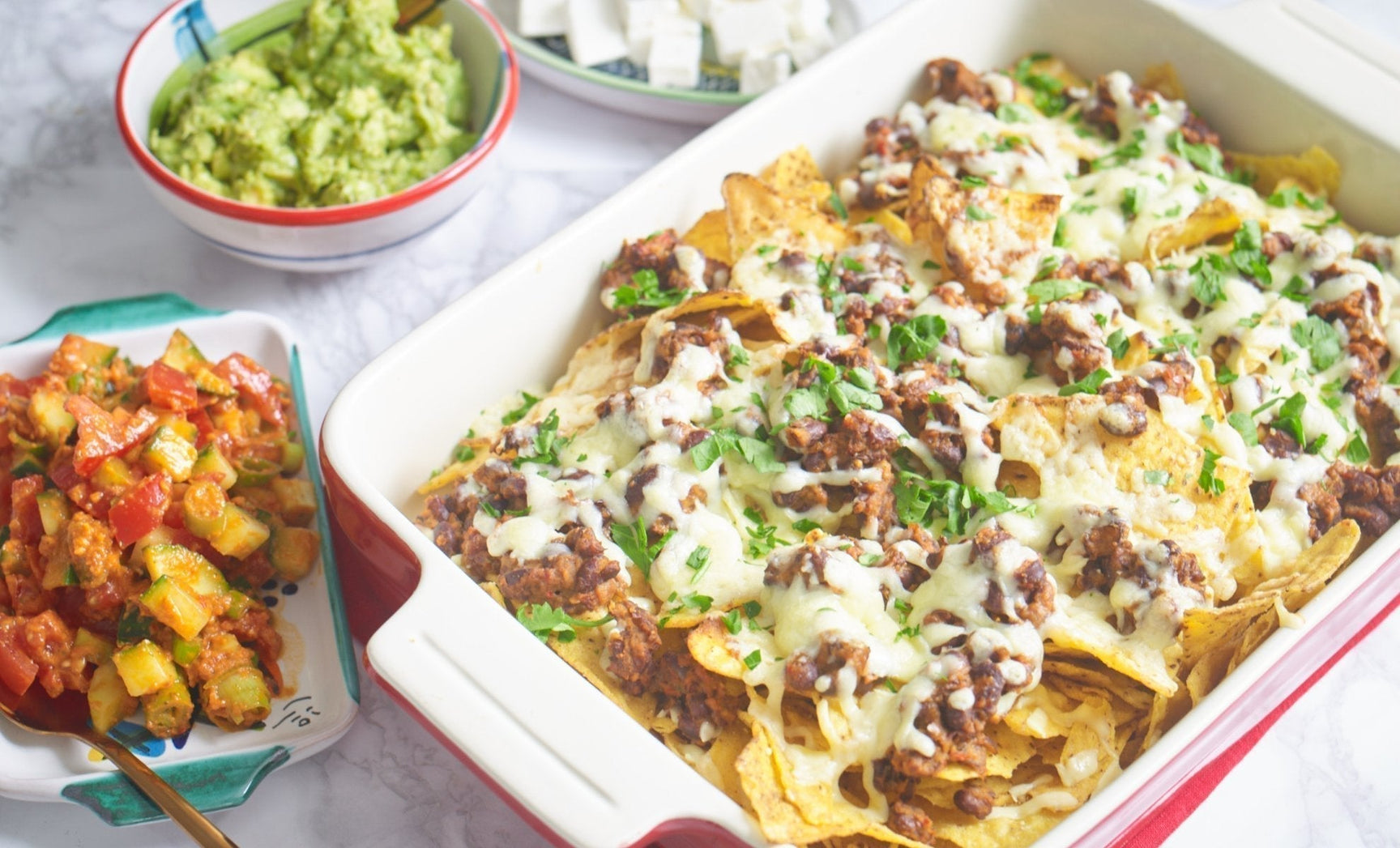 Loaded Pesto Nachos