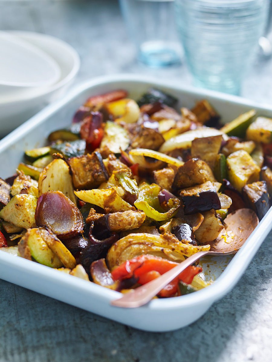 Mediterranean Vegetable Salad with Basil Pesto