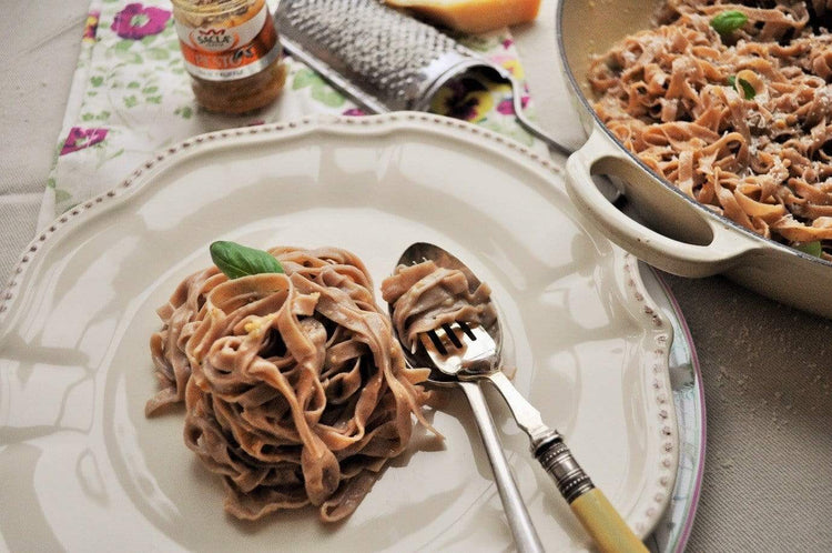 Pasta alla Chitarra with Truffle Pesto