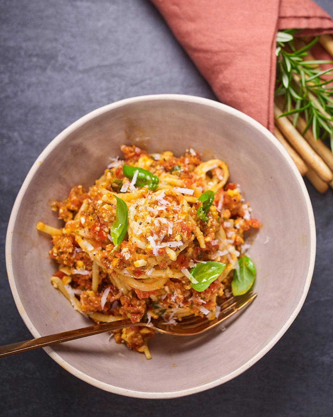 Roasted Pepper Pesto Pasta alla Trapanese recipe