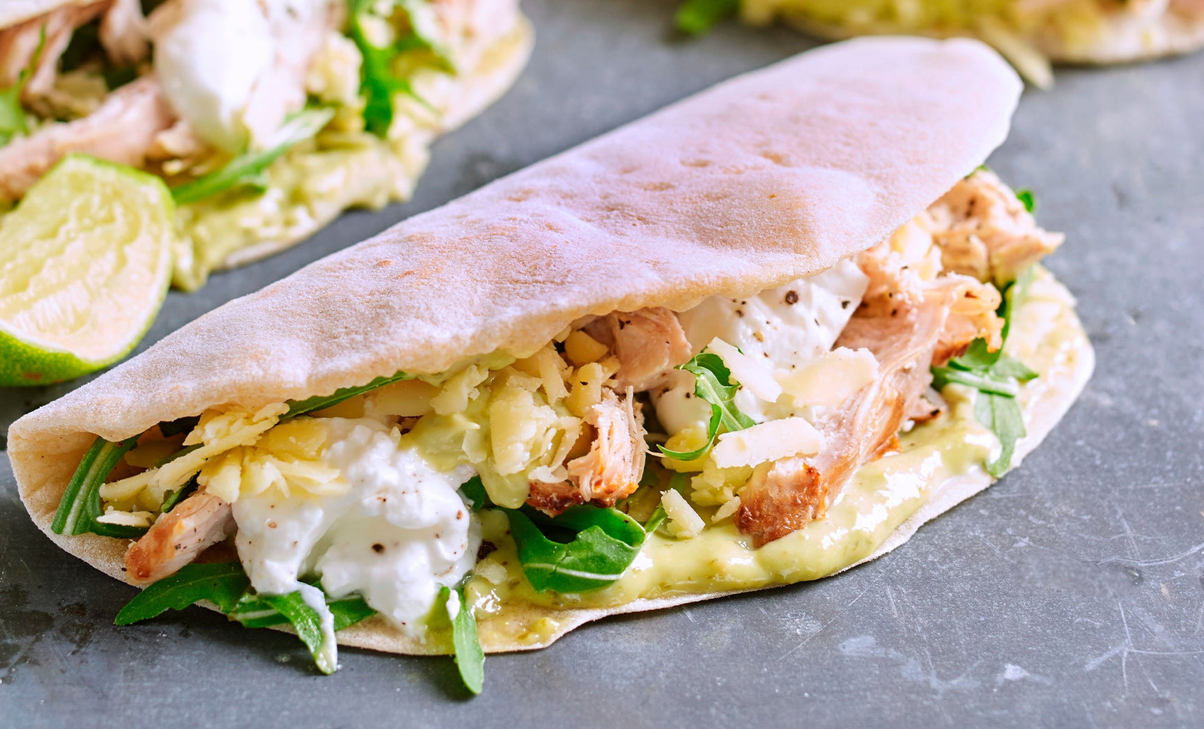 Piadina Flatbreads with Basil Pesto Chicken