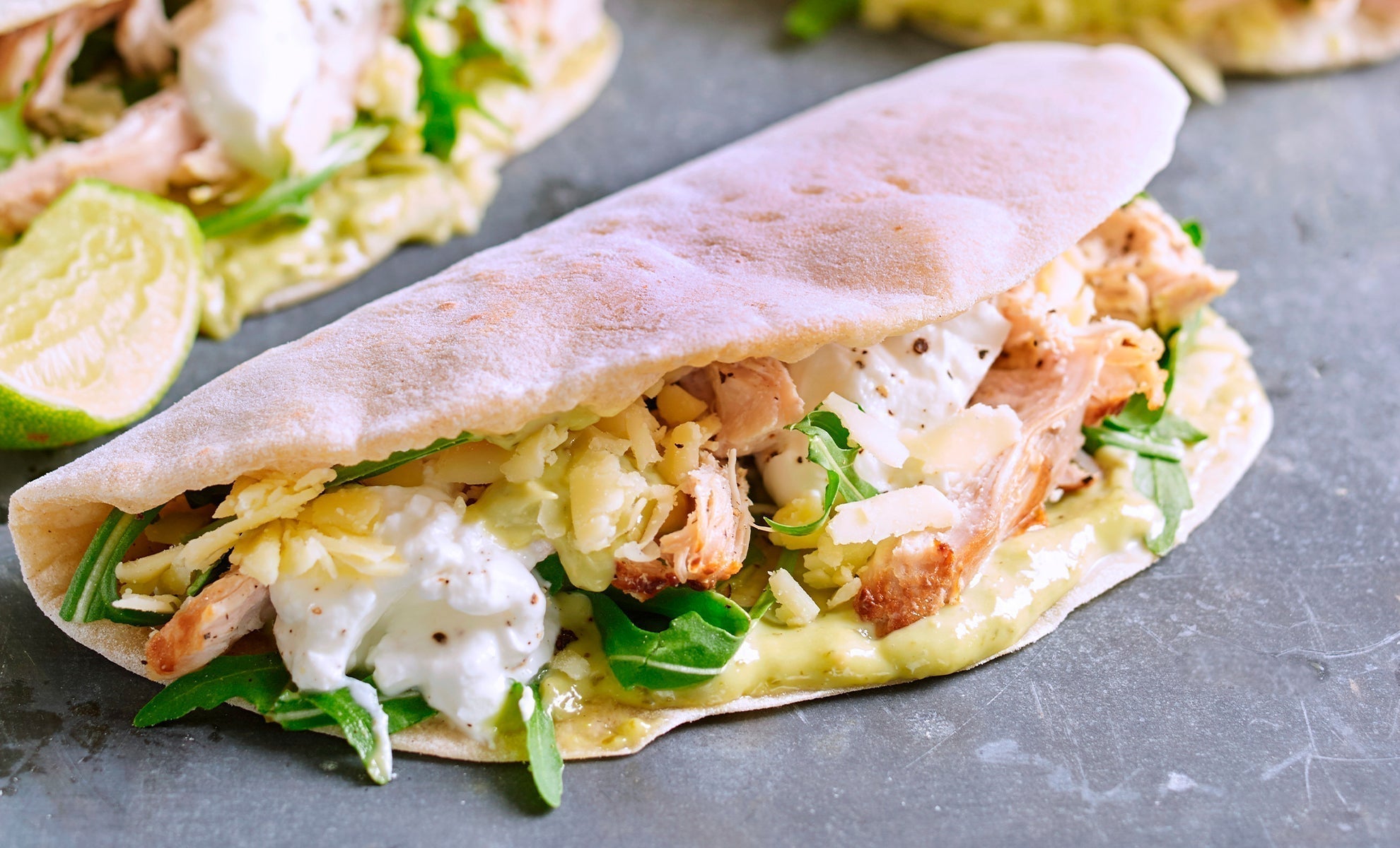 Piadina Flatbreads with Basil Pesto Chicken