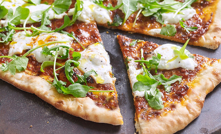 'Nduja Pesto Pizza with Burrata and Rocket