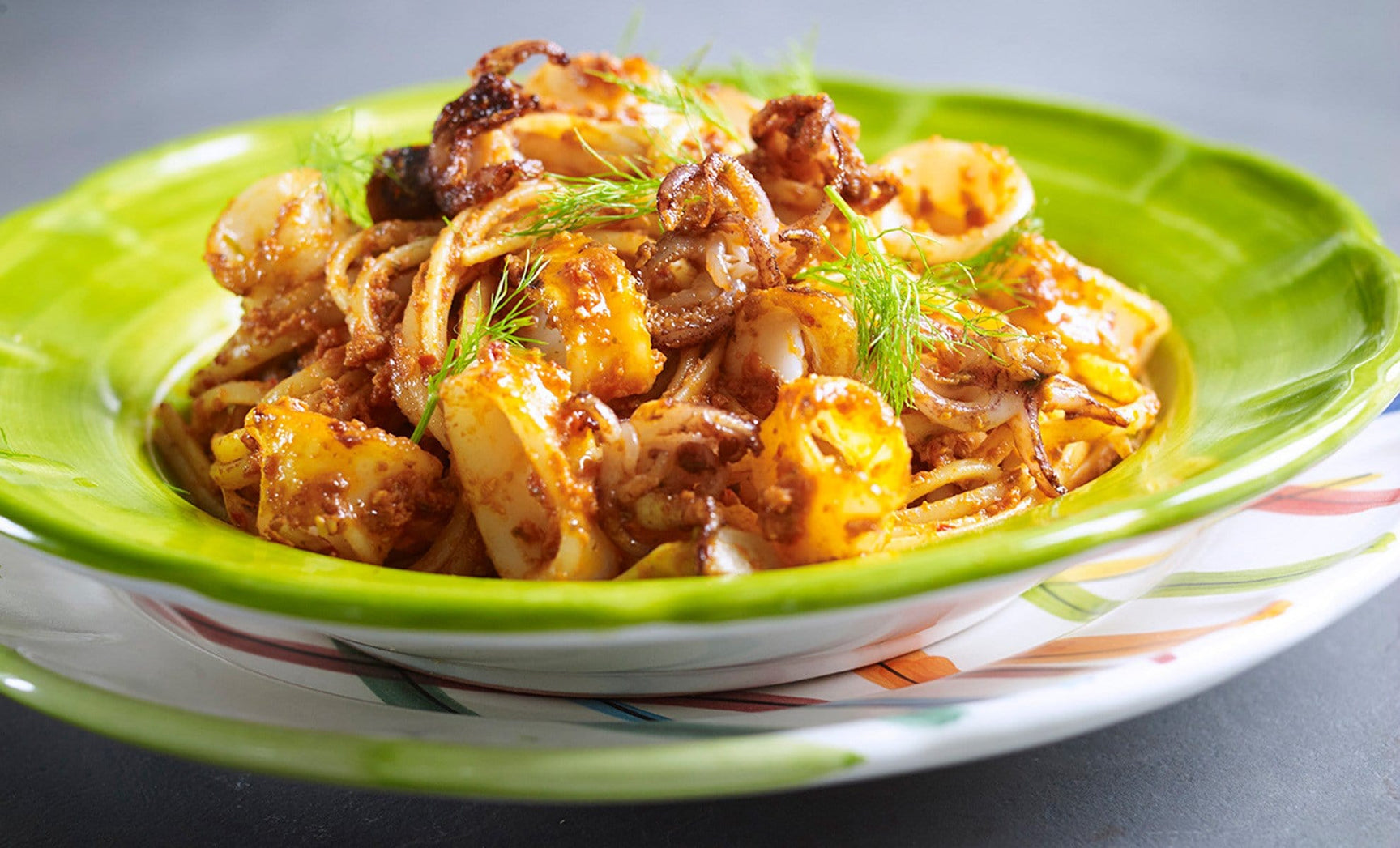Squid & 'Nduja Pesto Pasta