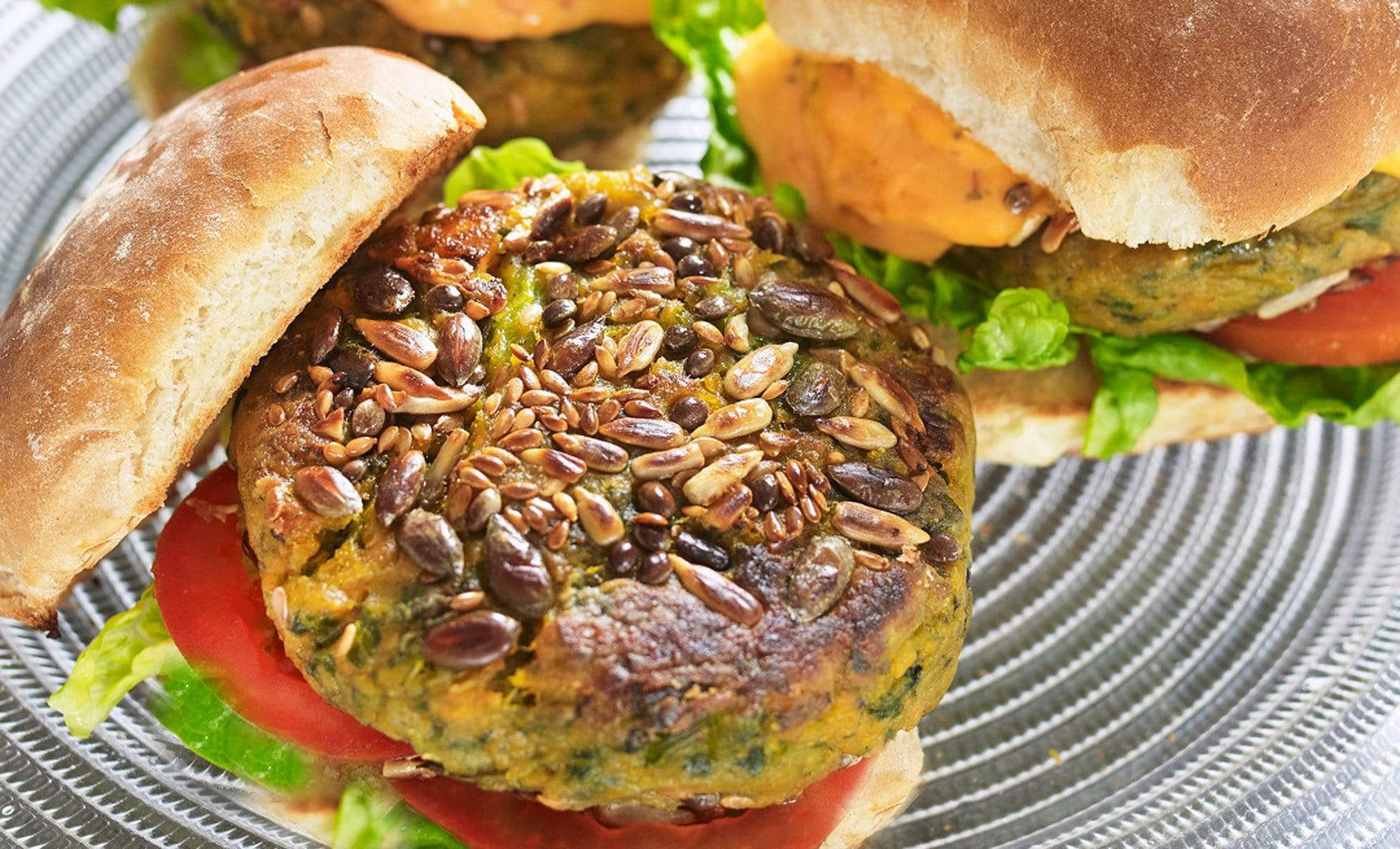Sweet Potato Burgers with Tomato Pesto Mayonnaise