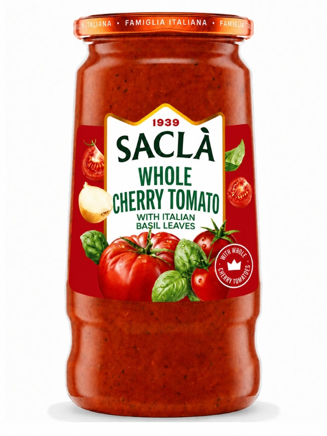 Saclà Whole Cherry Tomato Pasta Sauce with Basil