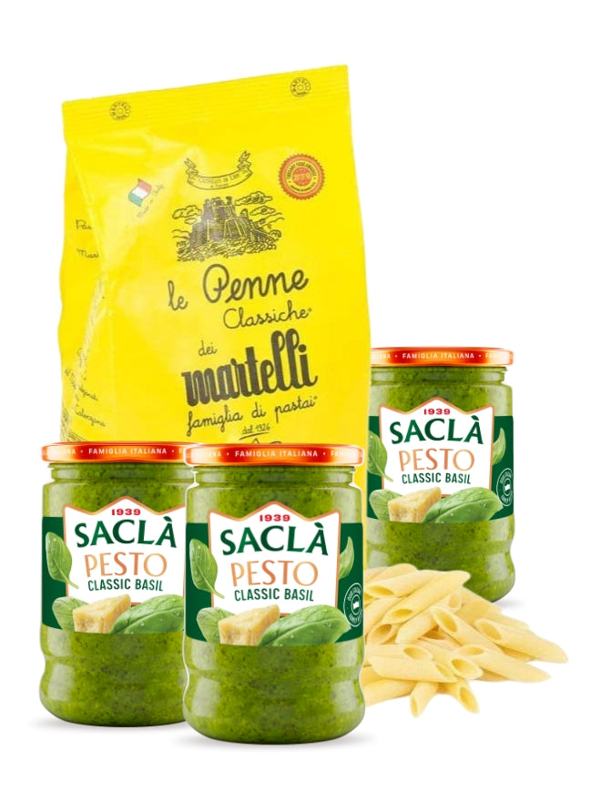 Classic Basil Pesto Dinner Bundle with Martelli Penne