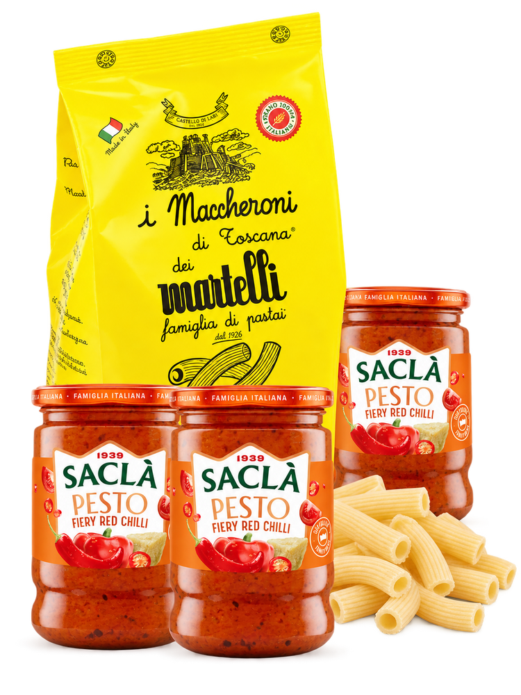 Chilli Pesto Dinner Bundle with Martelli Maccheroni