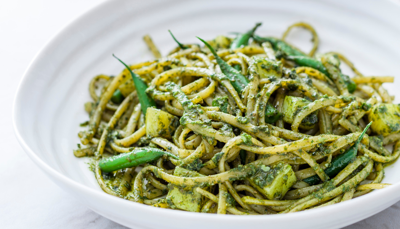 Vegan Basil Pesto Pasta alla Genovese