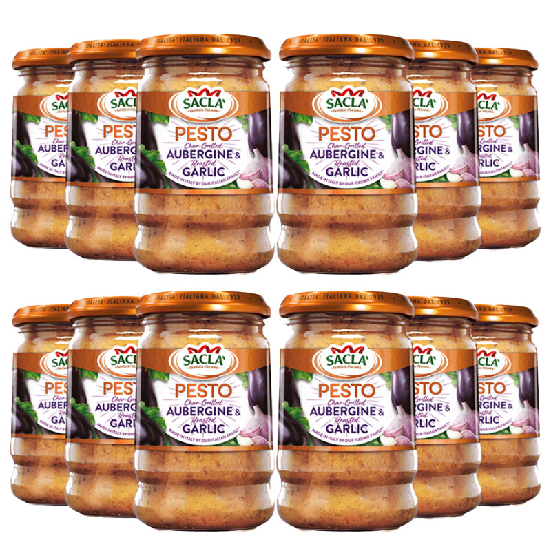 Sacla' Char-Grilled Aubergine & Roasted Garlic Pesto 190g