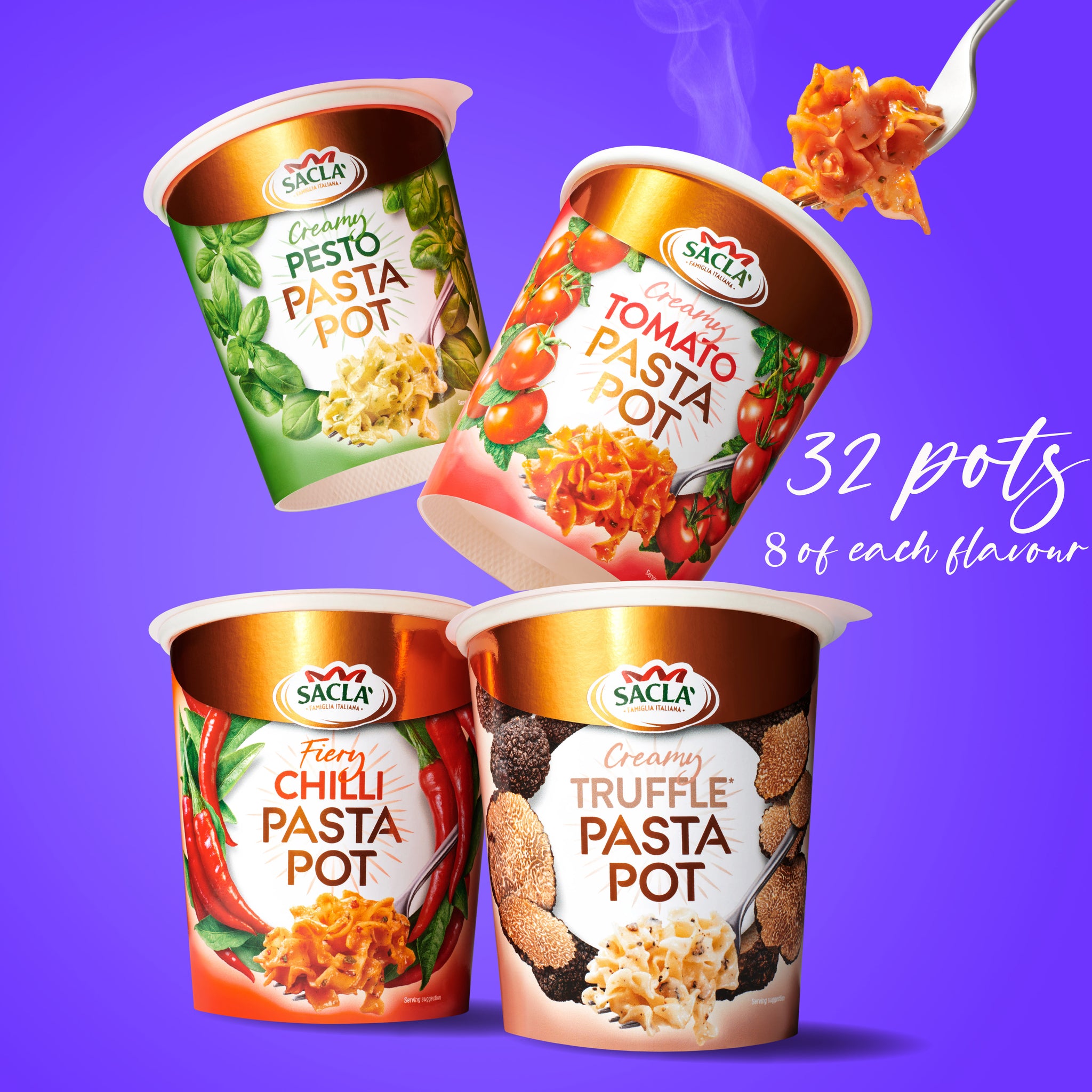 Sacla’ Pasta Pots 32-pack