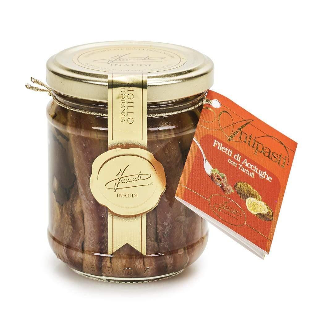 Anchovy Fillets with Truffle 190g by Inaudi - Sacla'