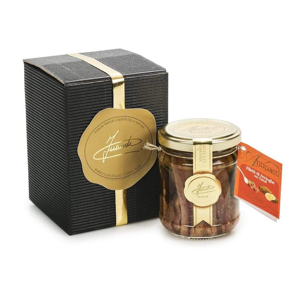 Anchovy Fillets with Truffle 190g by Inaudi - Sacla'