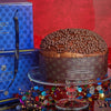 Sal de Riso Chocolate Panettone with decorative background