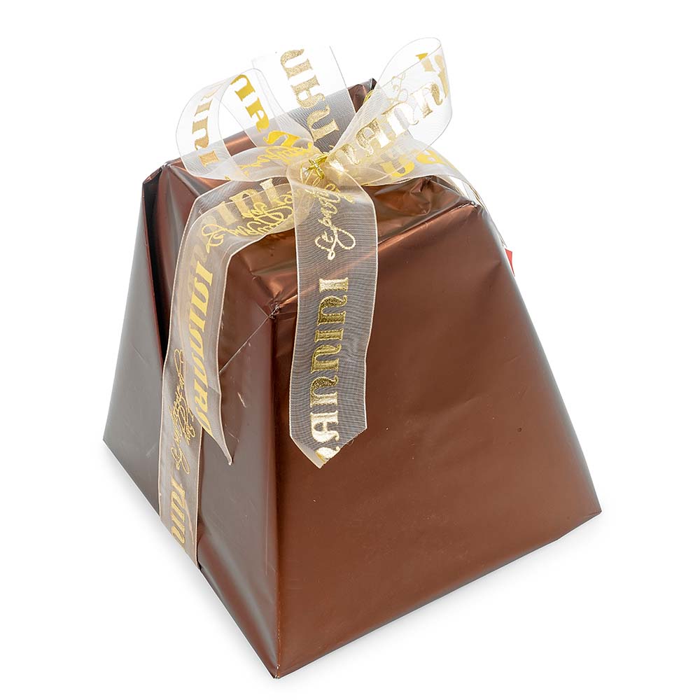 Chocolate Pandoro with bow