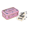 Bite-sized pieces of individually wrapped nougat. Beautiful D.Barbero Italian vintage style keepsake tin.