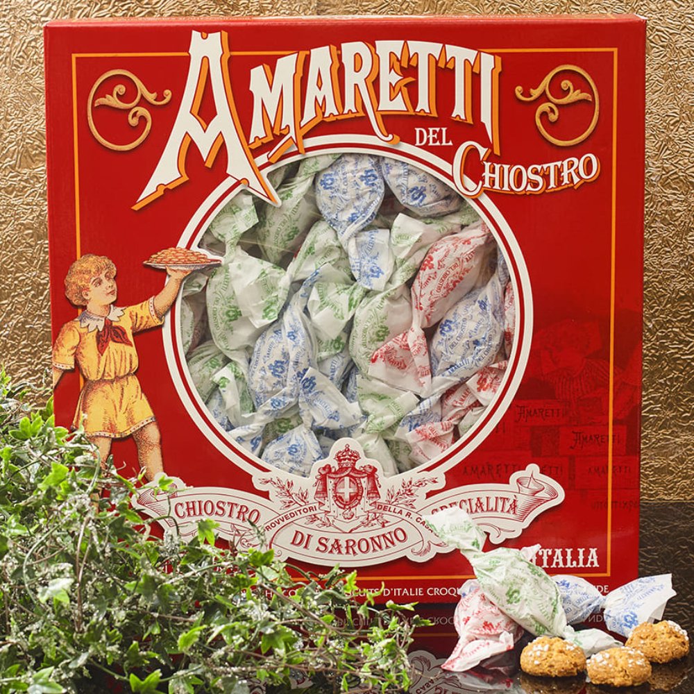 Crunchy Amaretti Jumbo Window Box 420g by Chiostro di Saronno