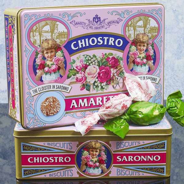 Crunchy & Soft Amaretti in Vintage Tin 225g by Lazzaroni Chiostro di Saronno