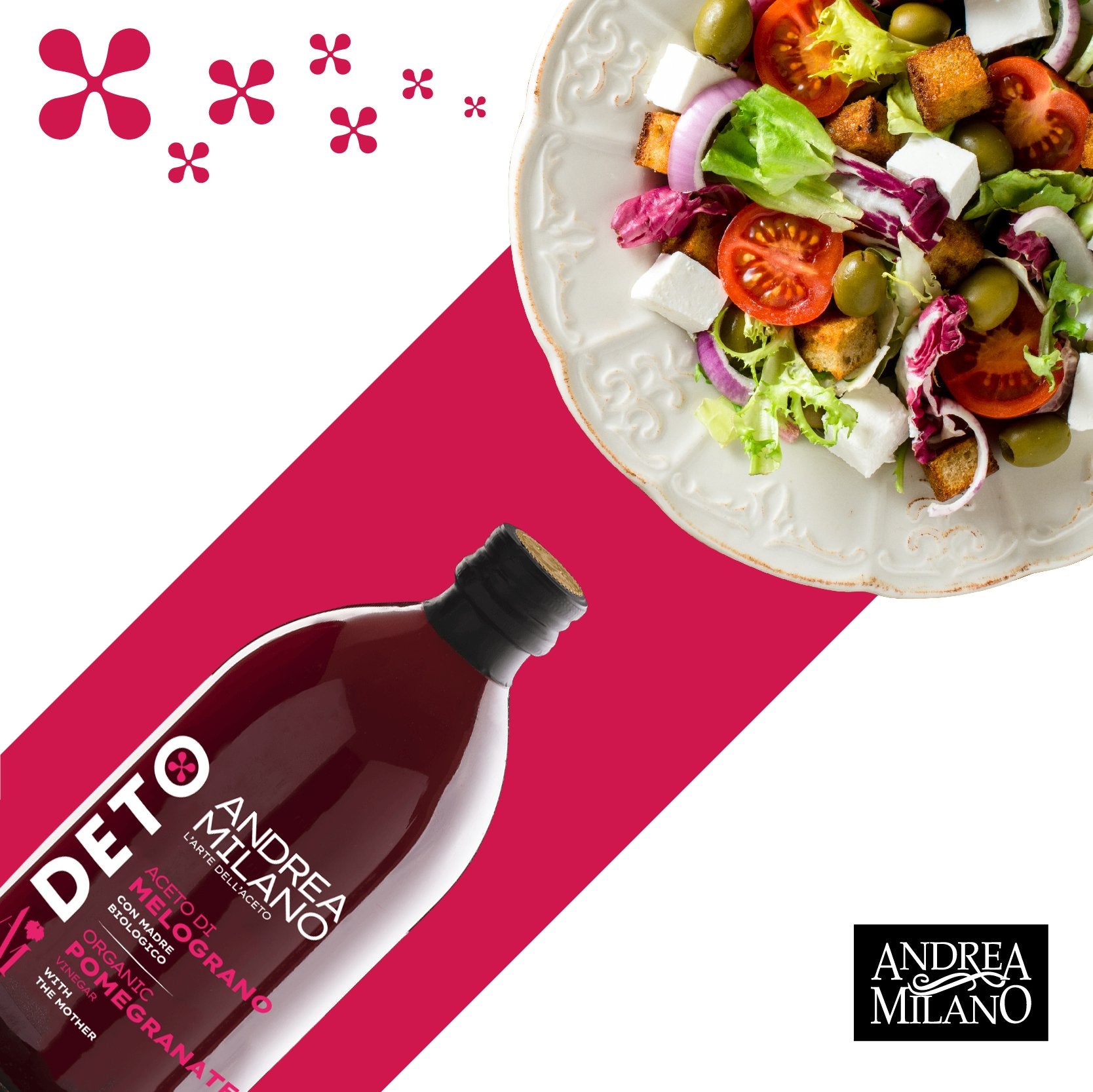 Recipe for Deto Organic Pomegranate Vinegar by Andrea Milano.