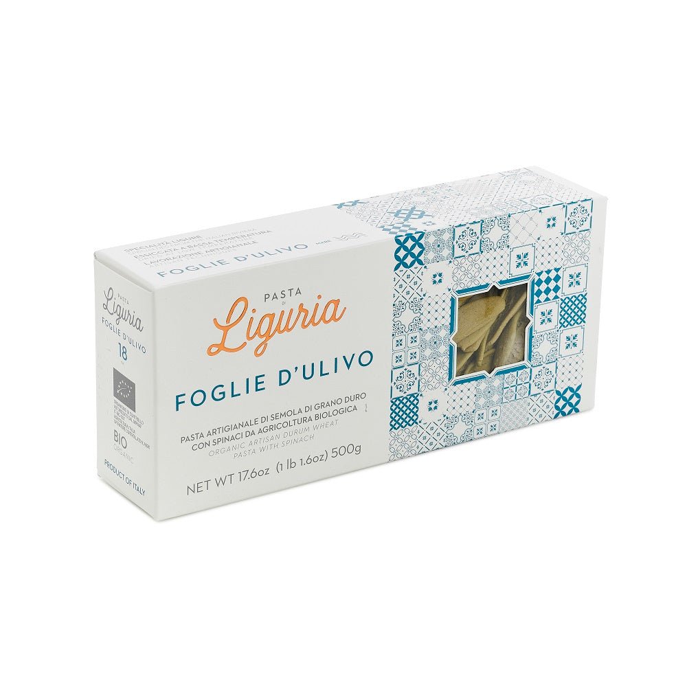 Front of Foglie d’ulivo olive leaf pasta box