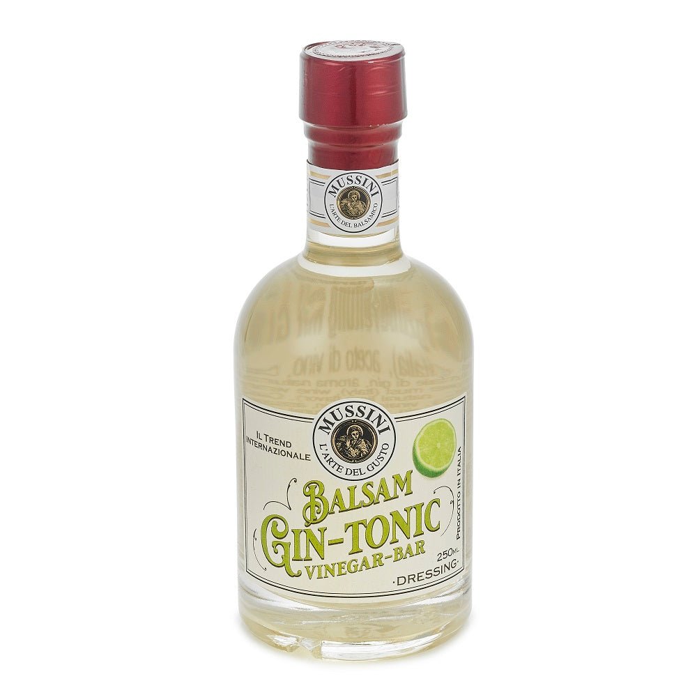 Front of Balsam Gin and Tonic Vinegar bottle