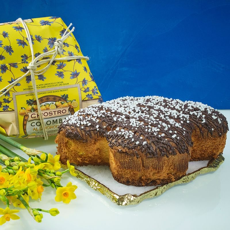 Colomba Cake with Limoncello and Dark Chocolate