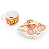 Orange Espresso Cup & Saucer by Sol'Art