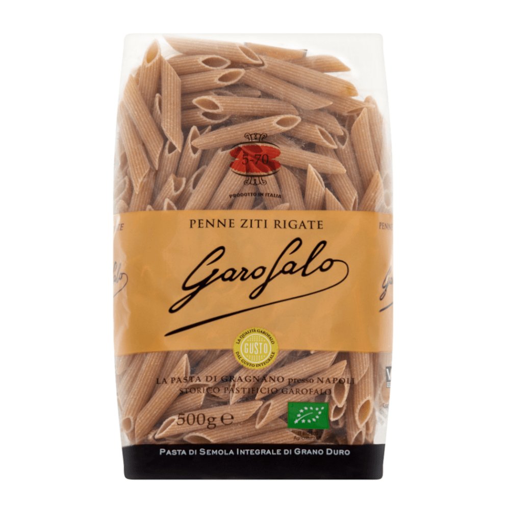 Organic Whole Wheat Penne Rigate 500g by Garofalo