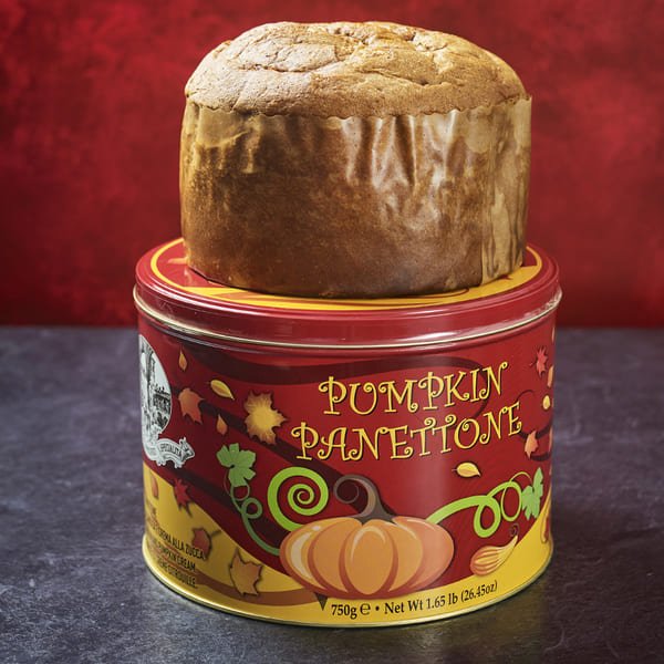 Pumpkin Panettone 750g in Tin by Lazzaroni Chiostro di Saronno