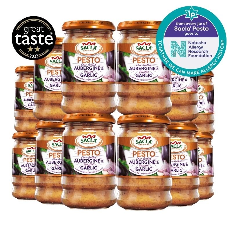 Sacla' Char-Grilled Aubergine & Roasted Garlic Pesto 190g