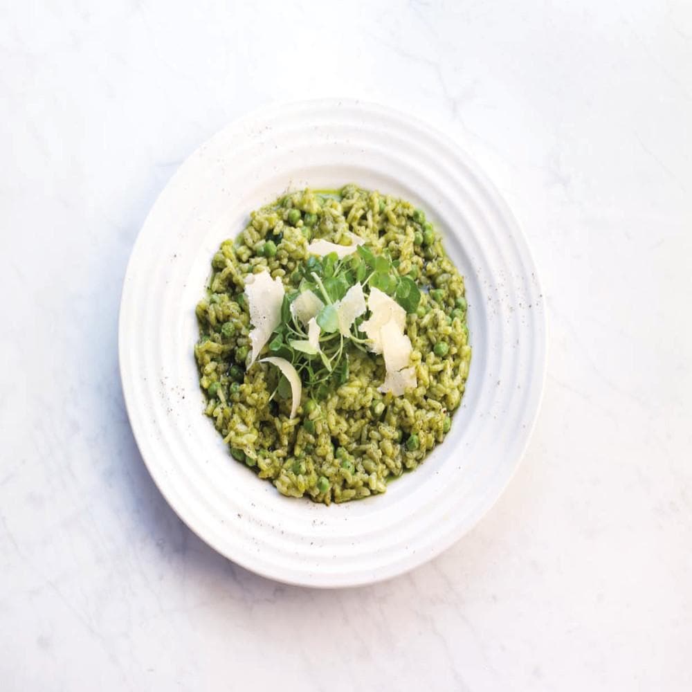 Pea, Watercress & Basil Pesto Risotto