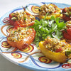 Stuffed Peppers with Roasted Pepper Pesto & Feta