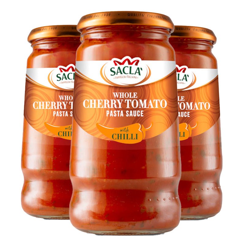 Sacla' Whole Cherry Tomato Pasta Sauce with Chilli 350g