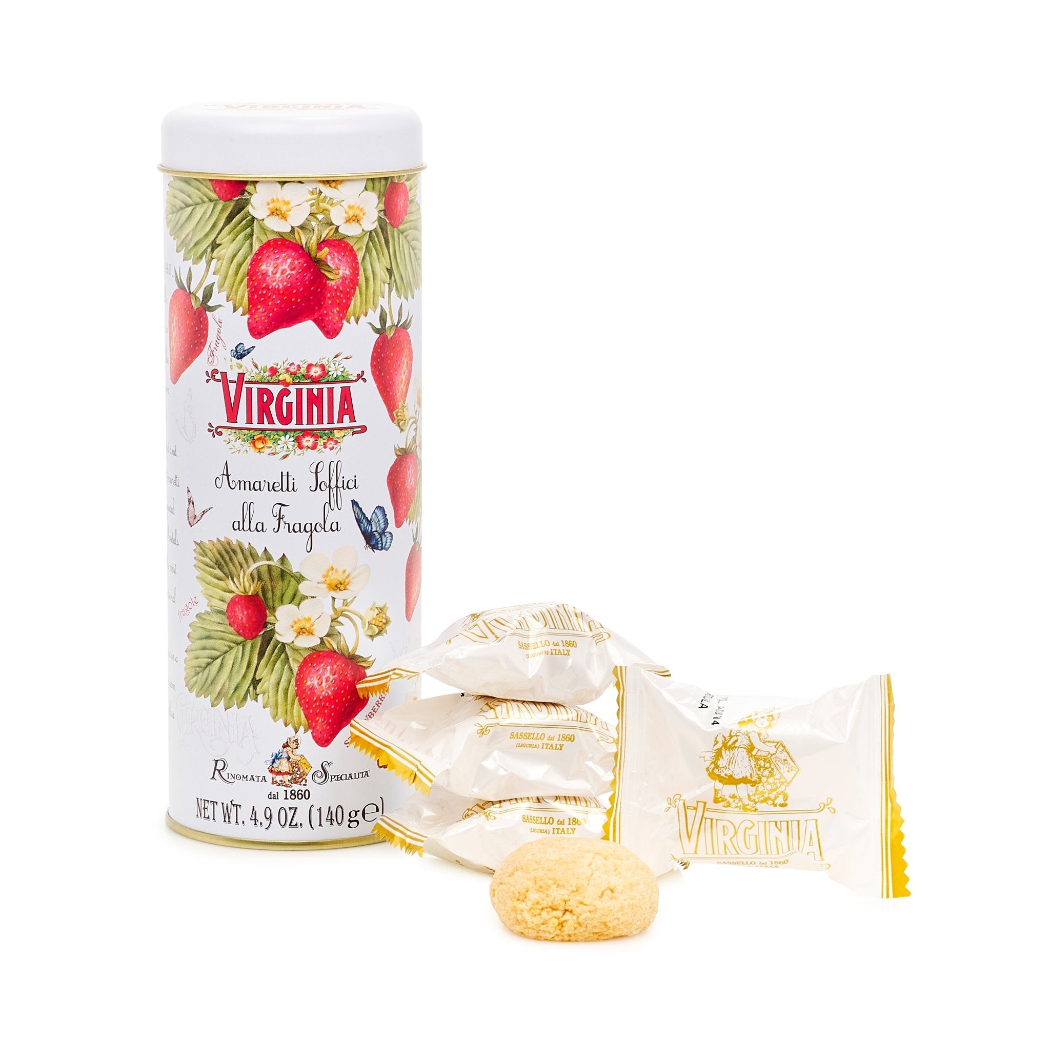 Soft Amaretti with Strawberry 140g by Virginia